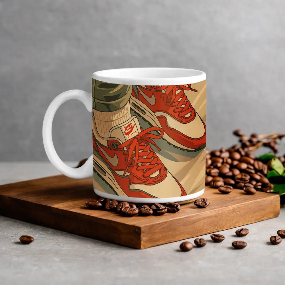 Nike Air Max Red Sneakers Anime Style – Mugs