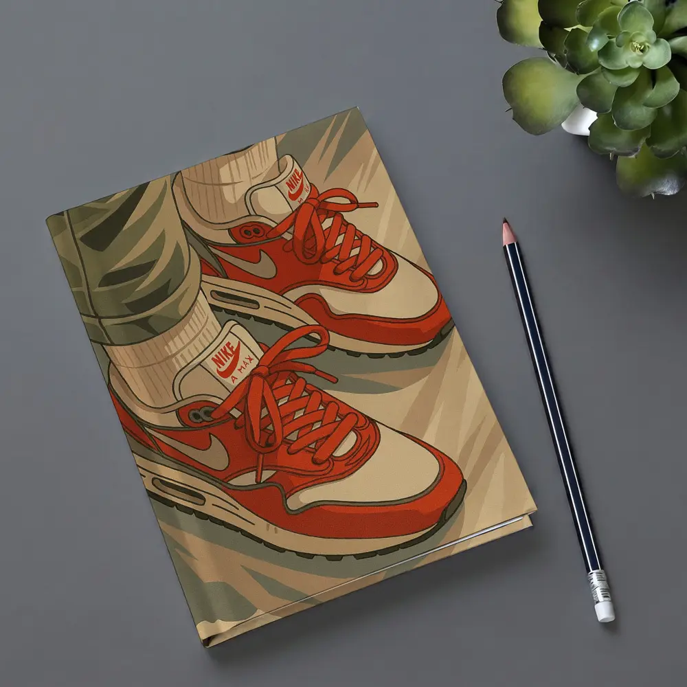 Nike Air Max Red Sneakers Anime Style – Notebooks