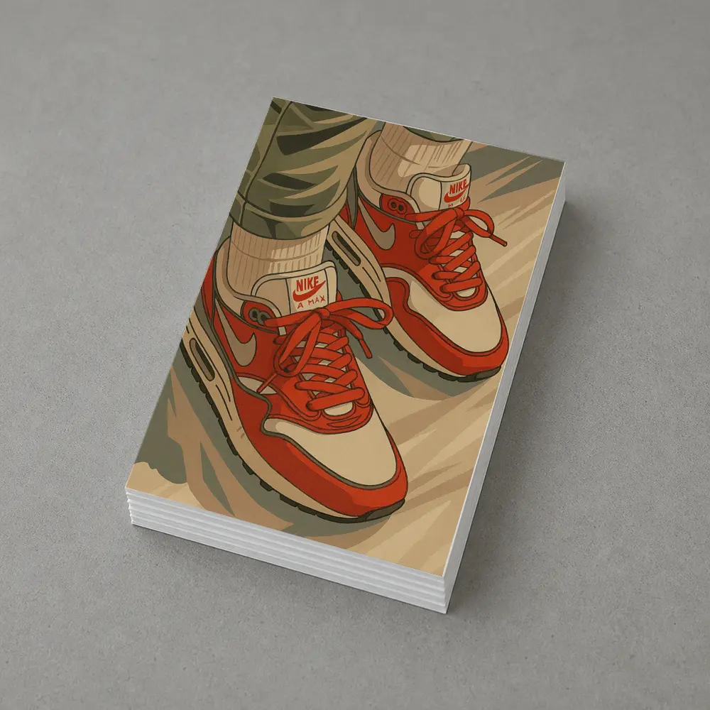 Nike Air Max Red Sneakers Anime Style – Postcards