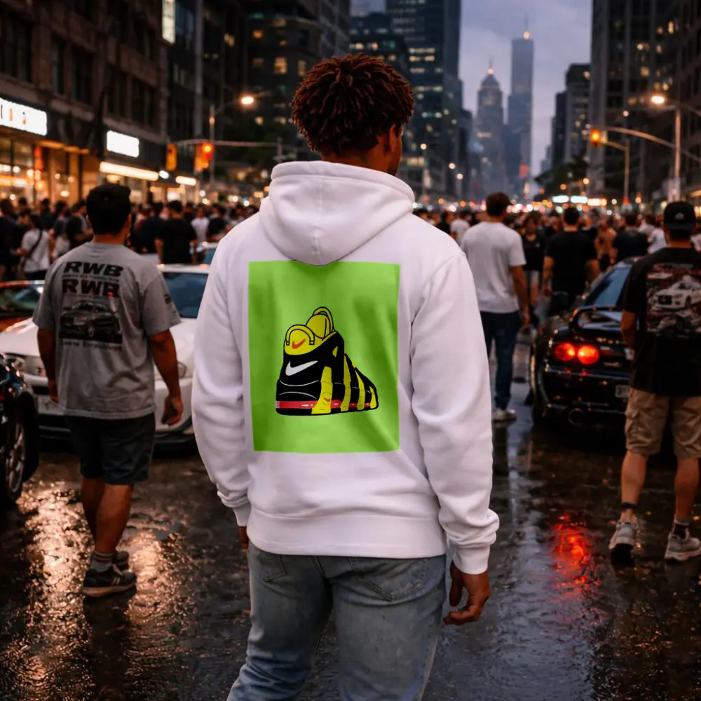 Nike Sneaker Bold Cartoon Art Green Background – Hoodies