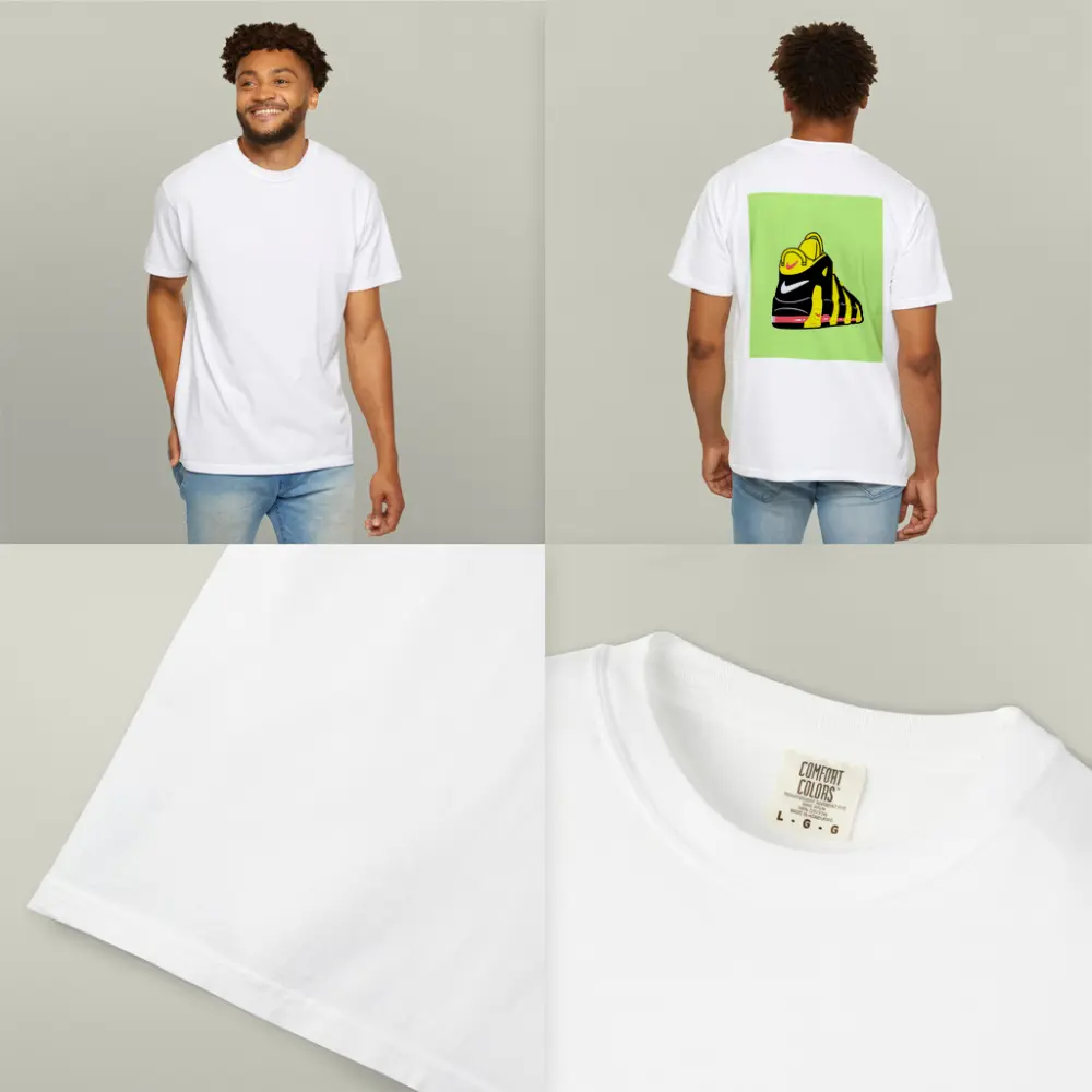 Nike Sneaker Bold Cartoon Art Green Background – T-Shirts