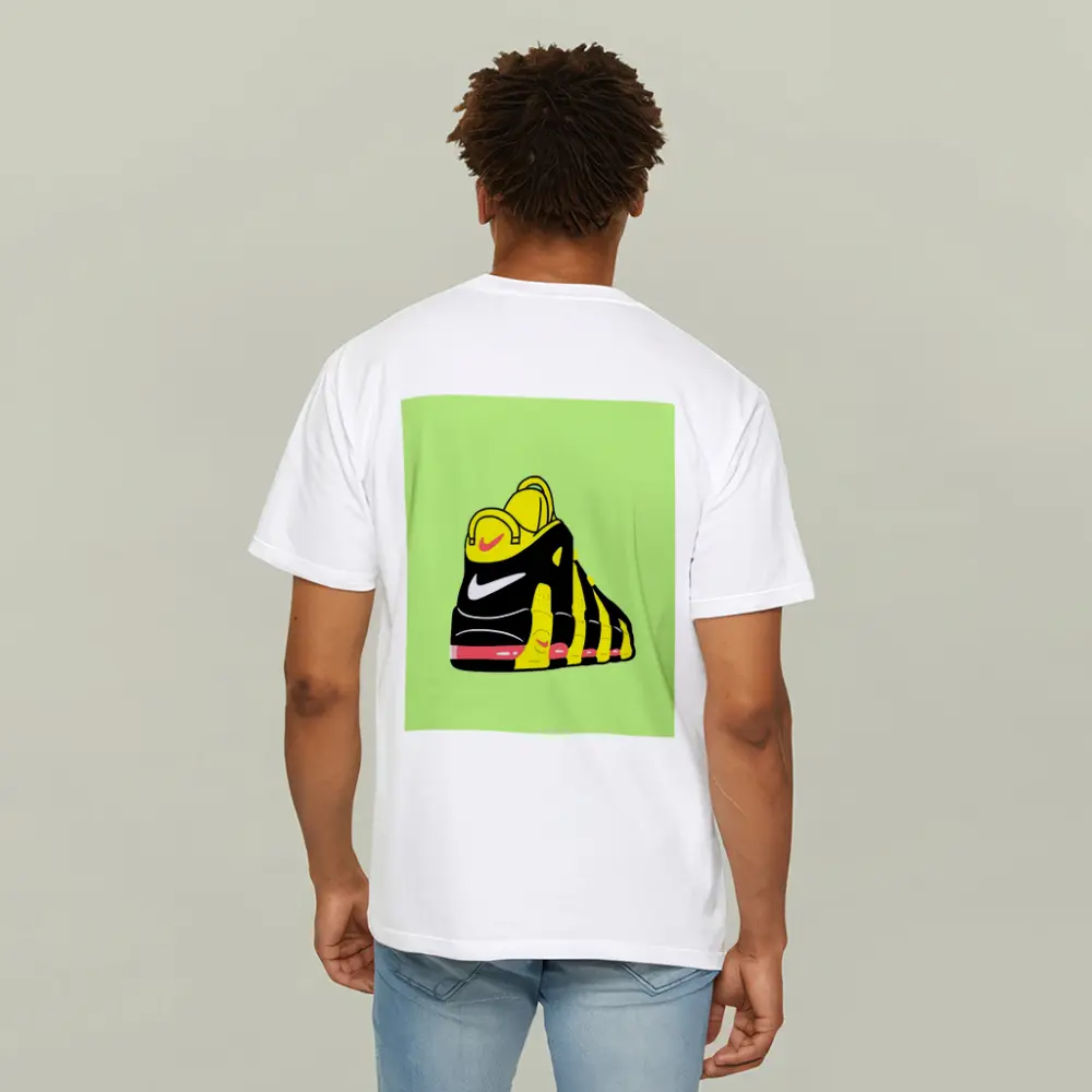 Nike Sneaker Bold Cartoon Art Green Background – T-Shirts