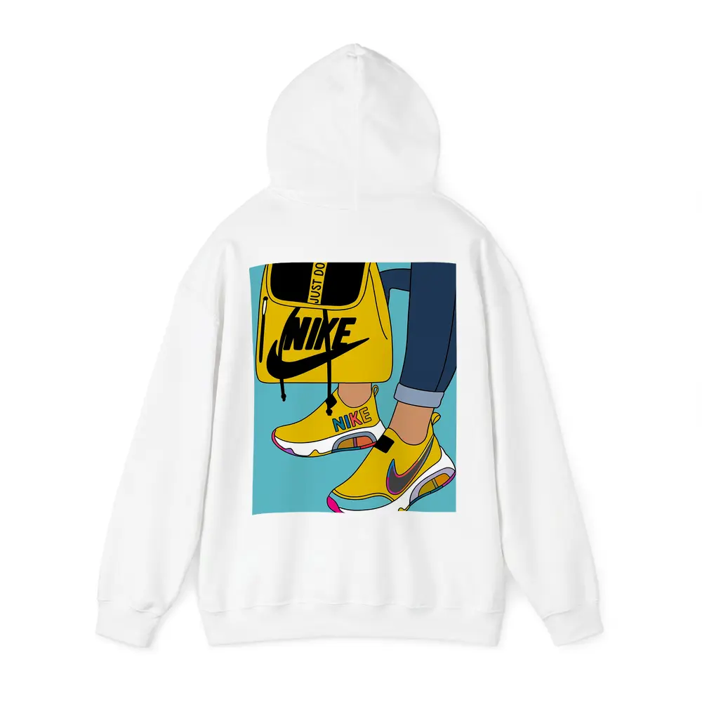 Nike Sneakers and Backpack Cartoon Art – Hoodies