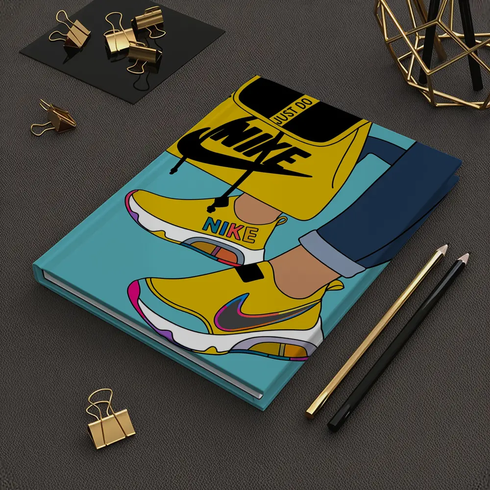 Nike Sneakers and Backpack Cartoon Art – Notebooks