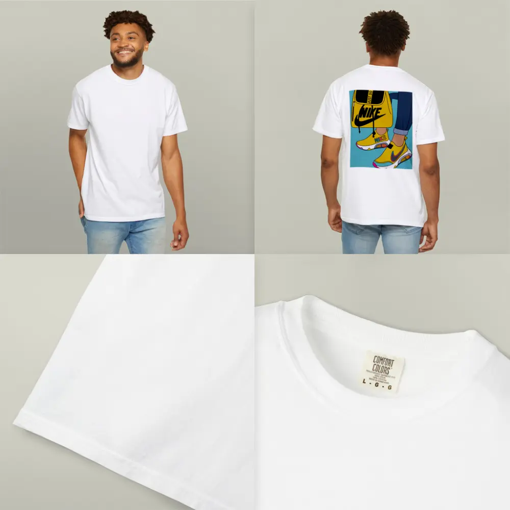 Nike Sneakers and Backpack Cartoon Art – T-Shirts