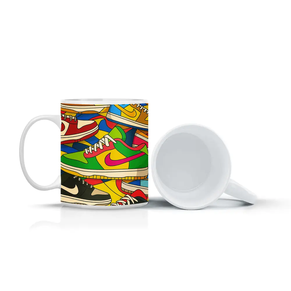 Nike Dunk Sneakers Pop Art Colorful Stack – Mugs