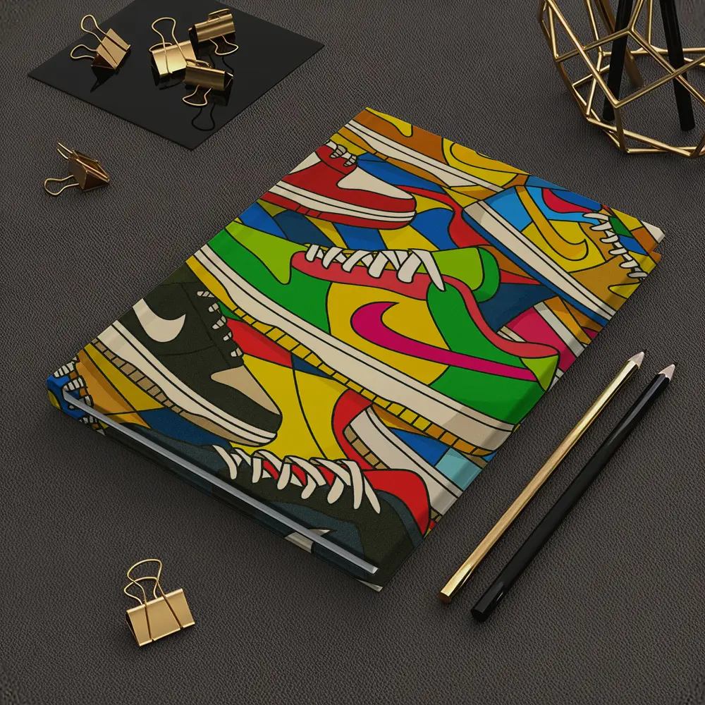 Nike Dunk Sneakers Pop Art Colorful Stack – Notebooks
