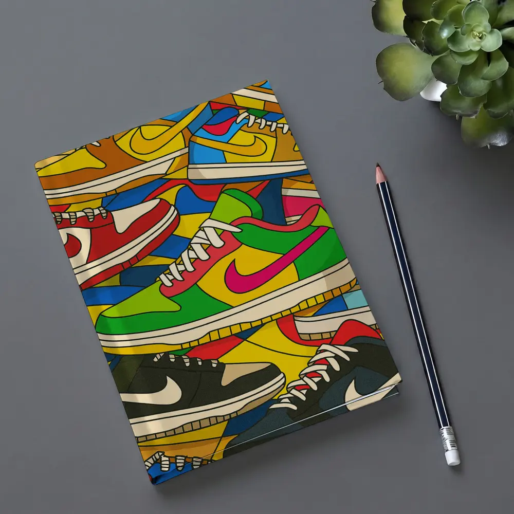 Nike Dunk Sneakers Pop Art Colorful Stack – Notebooks