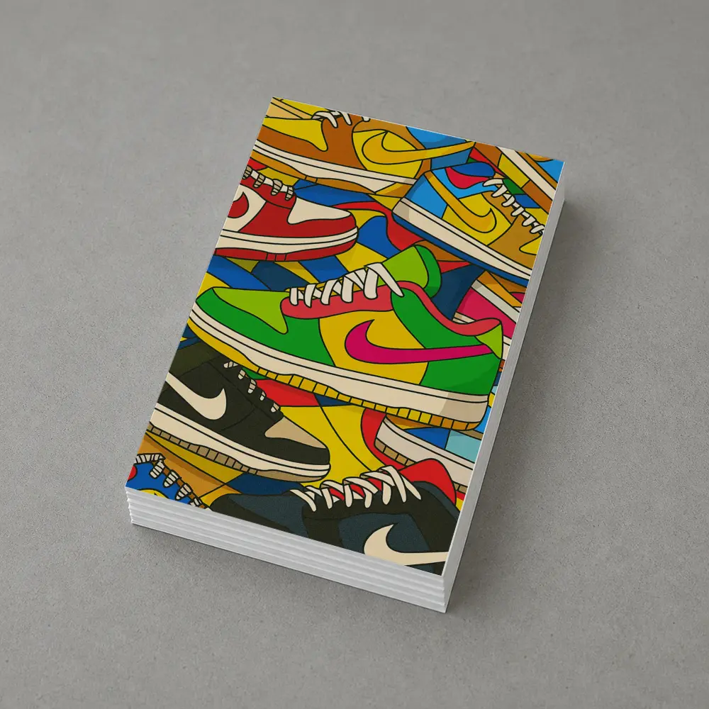 Nike Dunk Sneakers Pop Art Colorful Stack – Postcards
