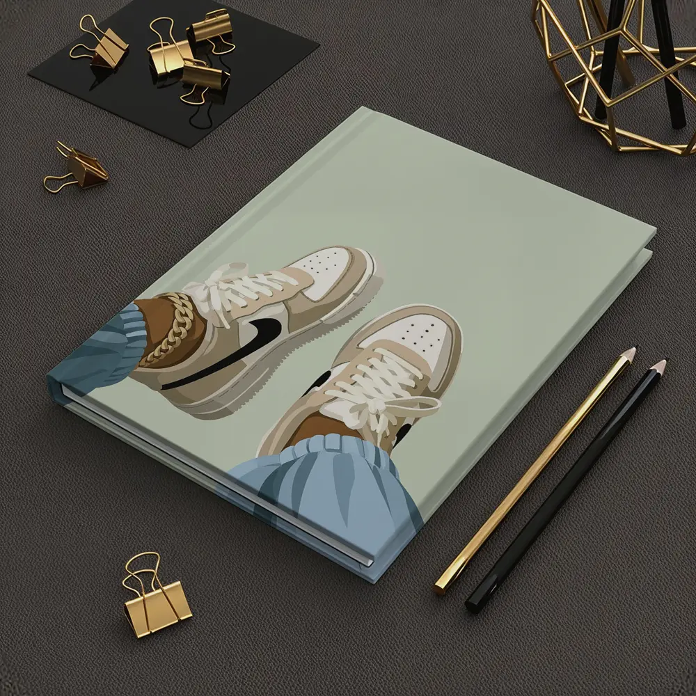 Nike Air Force One Sneakers Sage Green Background – Notebooks
