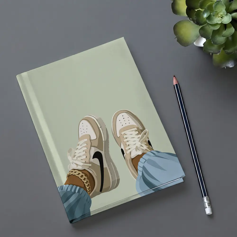 Nike Air Force One Sneakers Sage Green Background – Notebooks