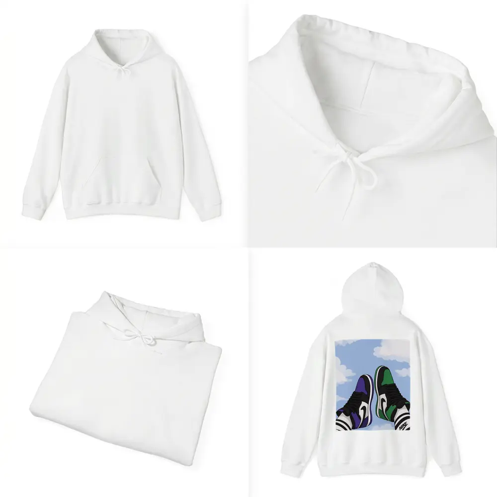 Nike Air Jordan Sneakers Sky Clouds Art – Hoodies