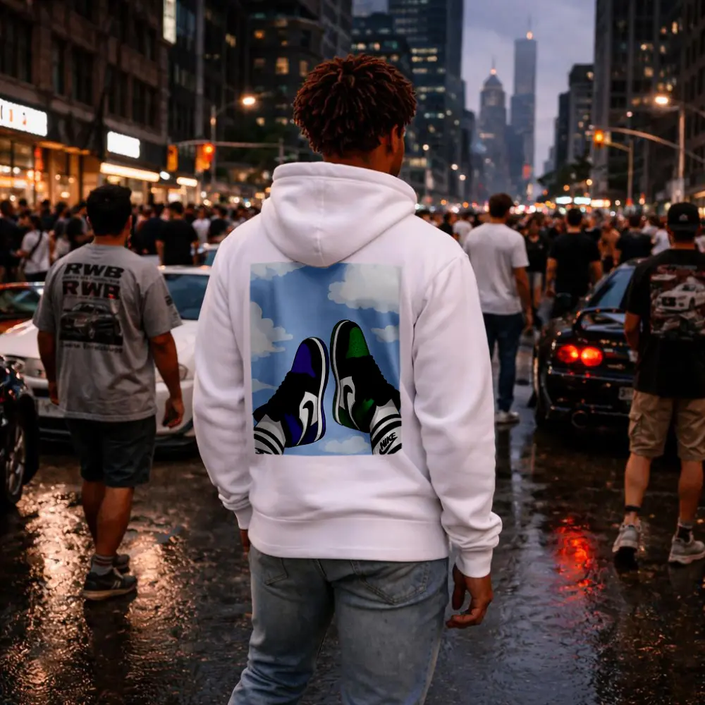 Nike Air Jordan Sneakers Sky Clouds Art – Hoodies