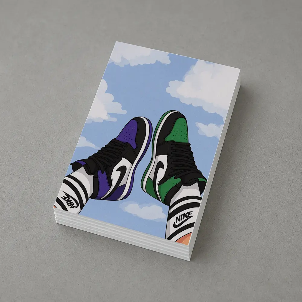Nike Air Jordan Sneakers Sky Clouds Art – Postcards