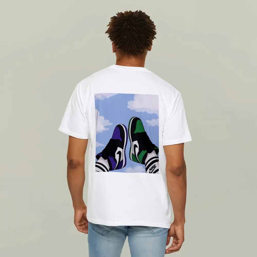 Nike Air Jordan Sneakers Sky Clouds Art – T-Shirts