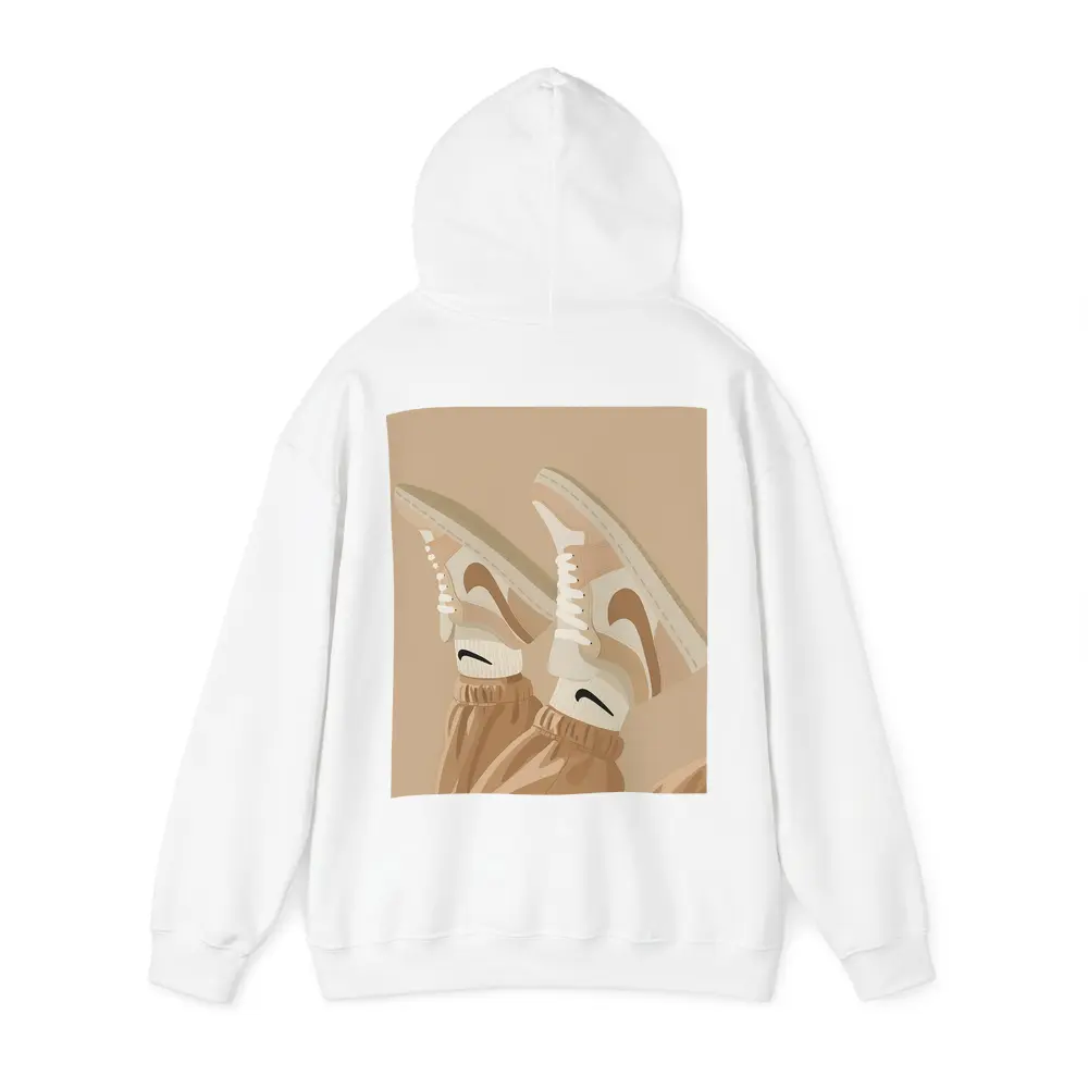 Nike Sneakers Beige Flat Lay Art – Hoodies