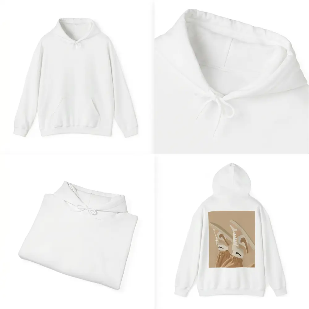 Nike Sneakers Beige Flat Lay Art – Hoodies