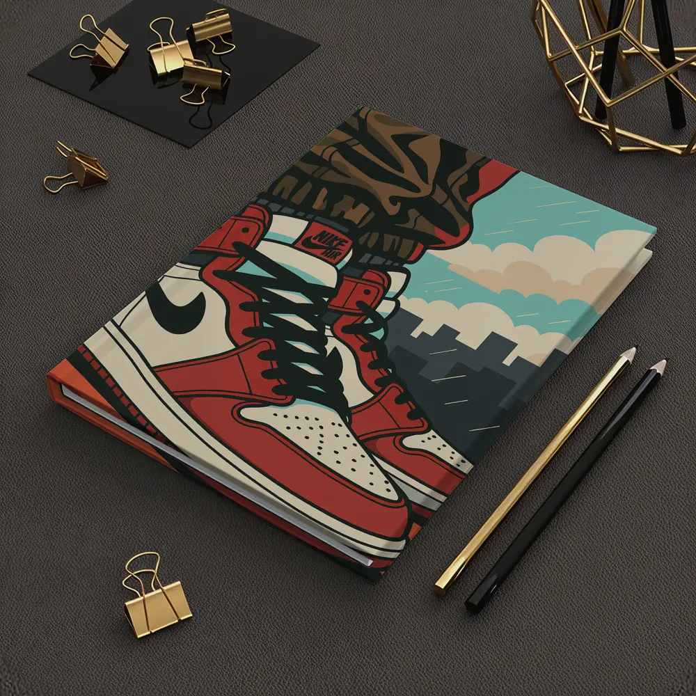 Air Jordan One Sneakers City Skyline Pop Art – Notebooks