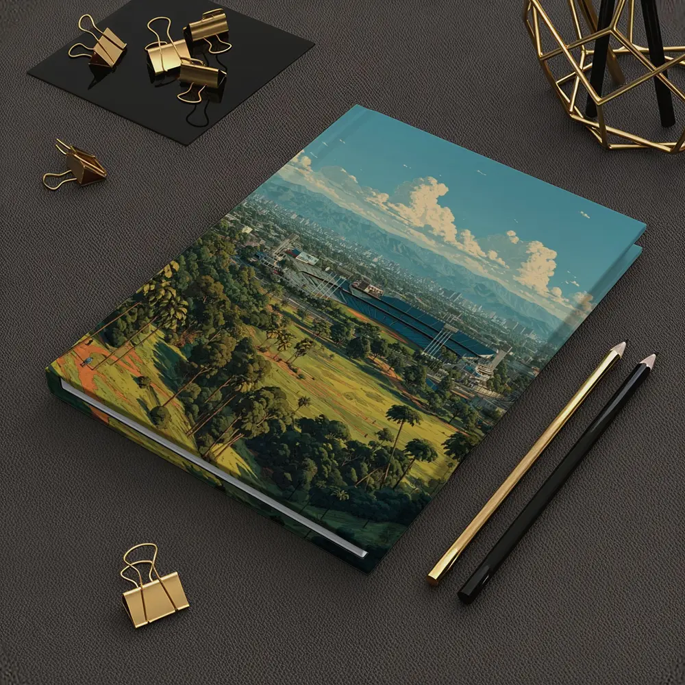 Dodger Stadium Los Angeles Skyline Illustration Art – Notebooks