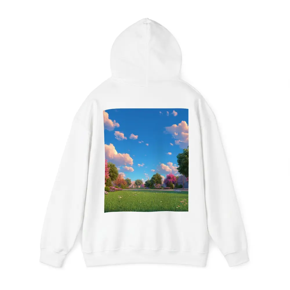 Sunny Park Meadow Daisies Blue Sky – Hoodies