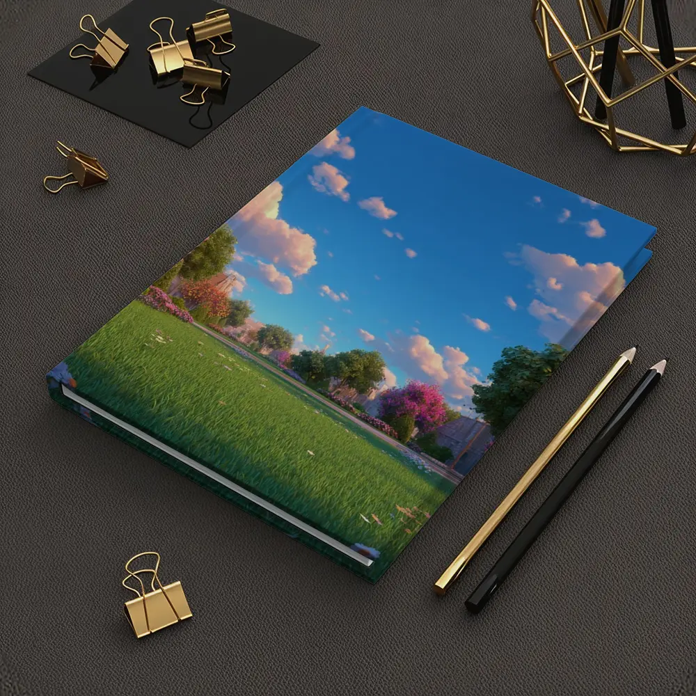 Sunny Park Meadow Daisies Blue Sky – Notebooks