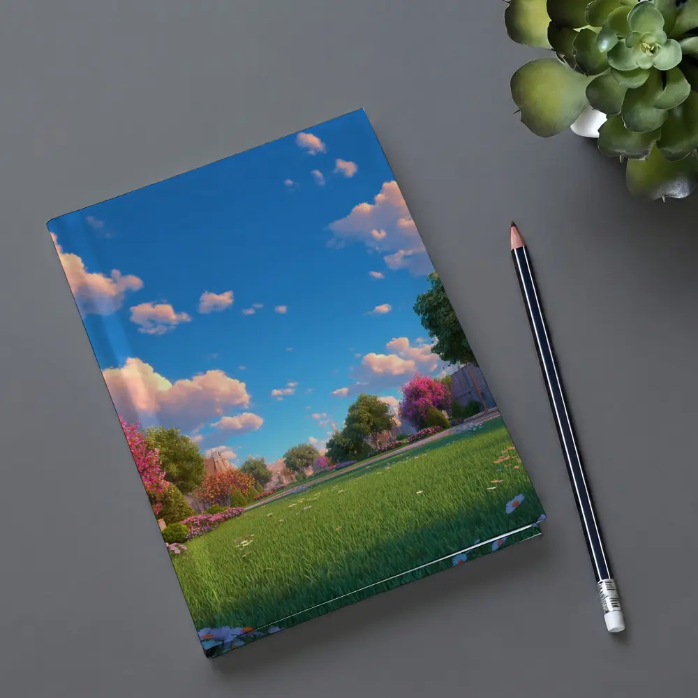 Sunny Park Meadow Daisies Blue Sky – Notebooks