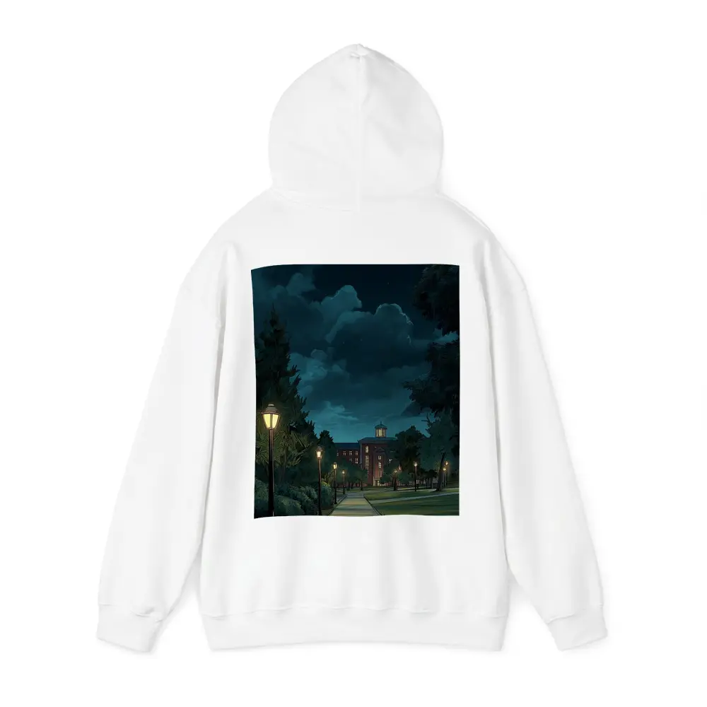 Anime Campus Night Path Glowing Lanterns – Hoodies