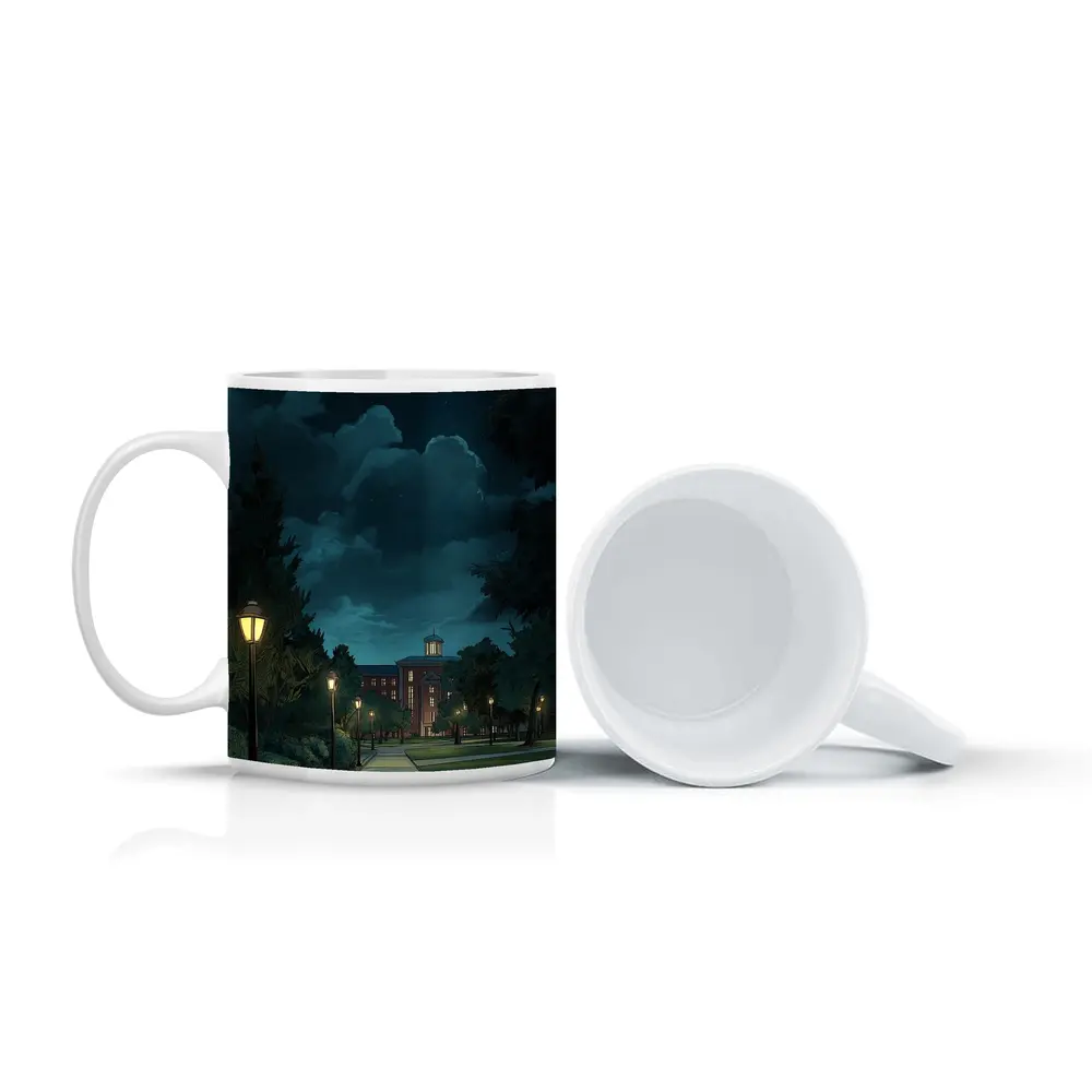 Anime Campus Night Path Glowing Lanterns – Mugs