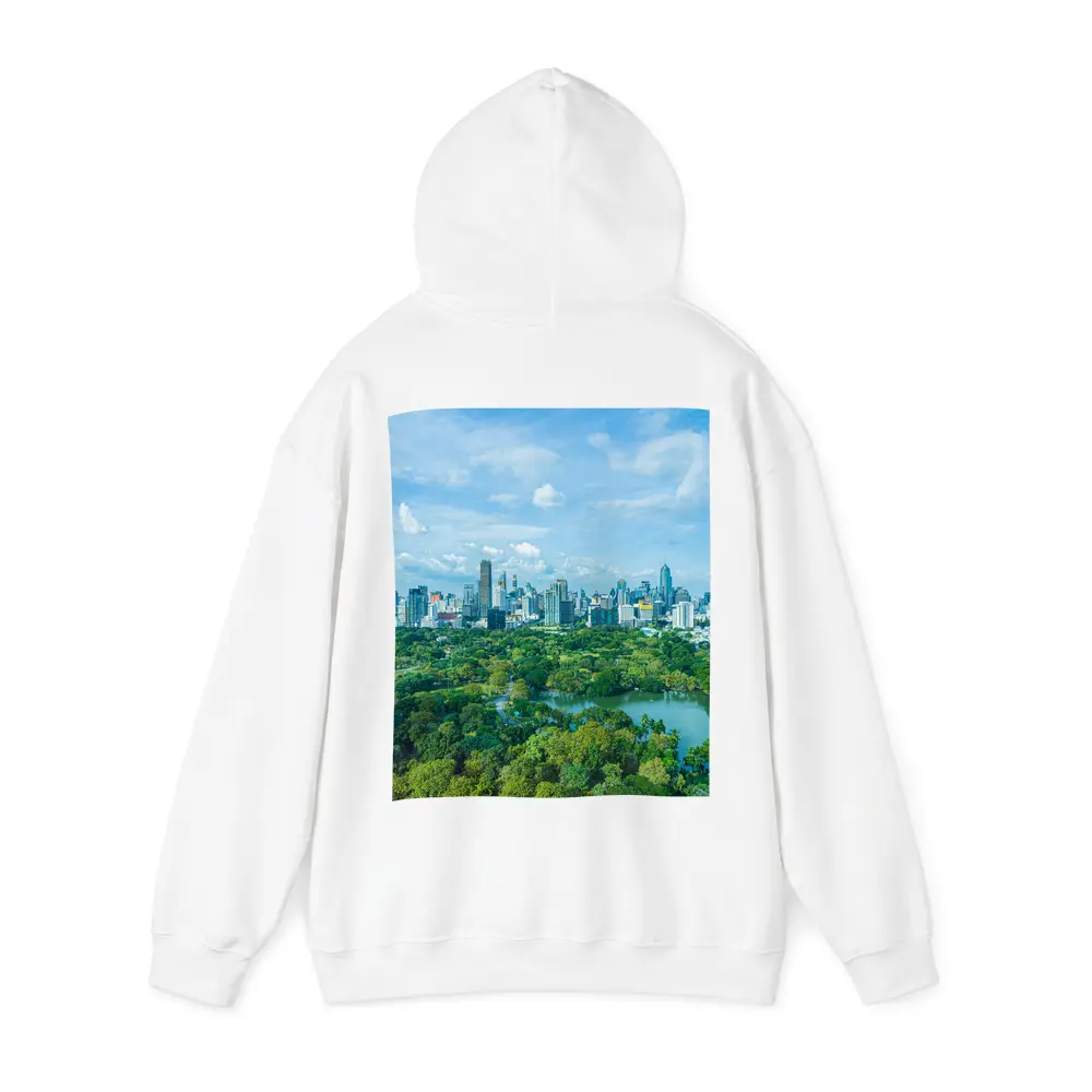 Bangkok City Skyline Above Lush Green Park – Hoodies