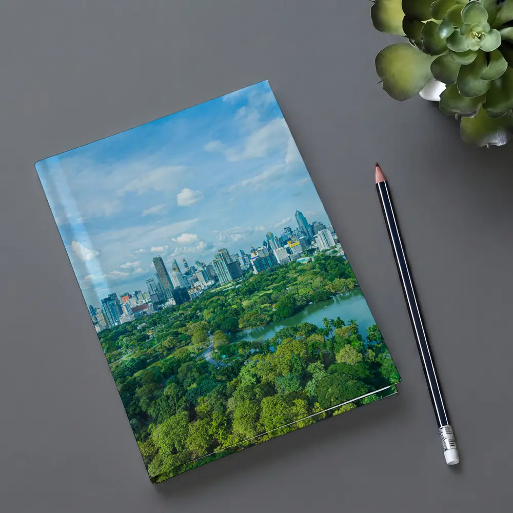 Bangkok City Skyline Above Lush Green Park – Notebooks