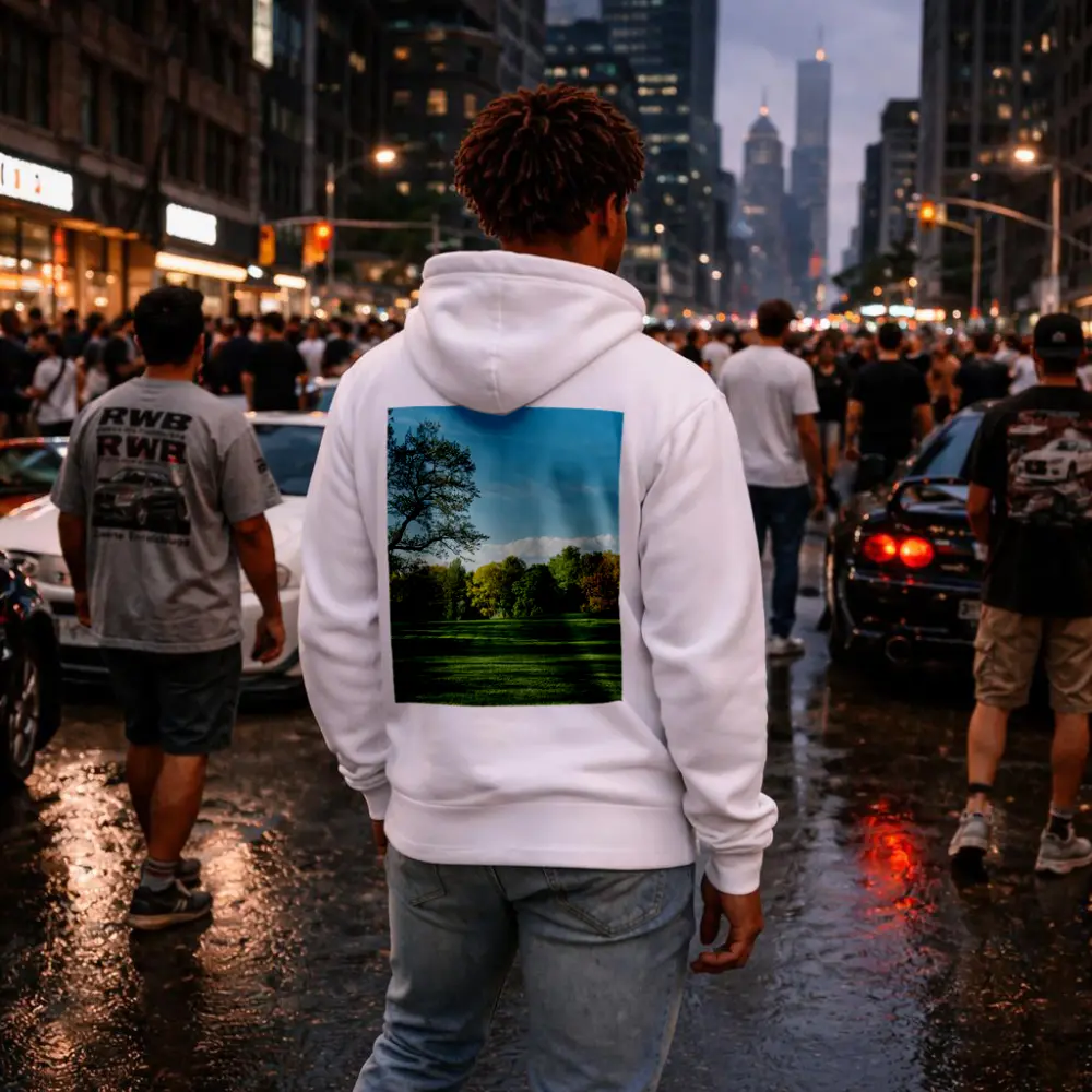 Green Park Meadow Blue Sky Trees – Hoodies