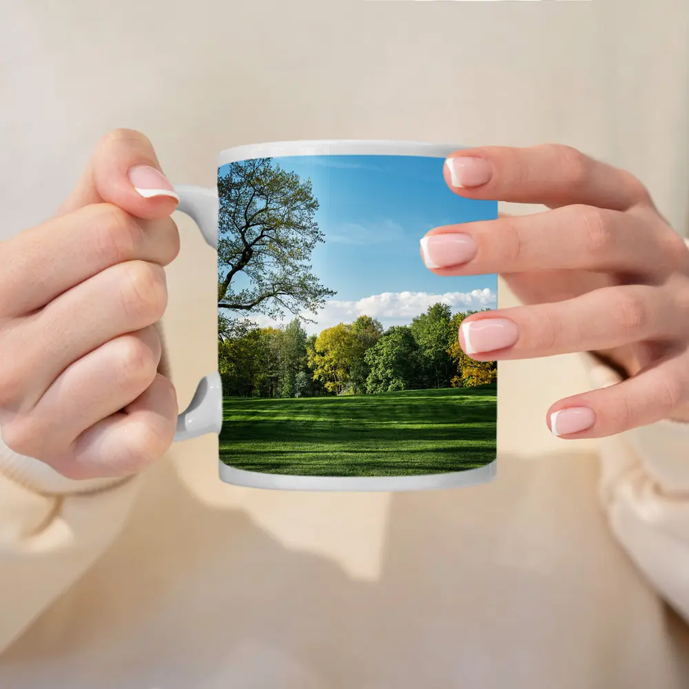 Green Park Meadow Blue Sky Trees – Mugs