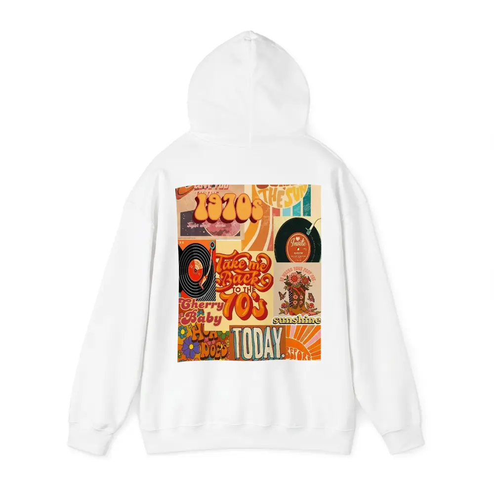 Retro Seventies Groovy Typography Collage Art – Hoodies