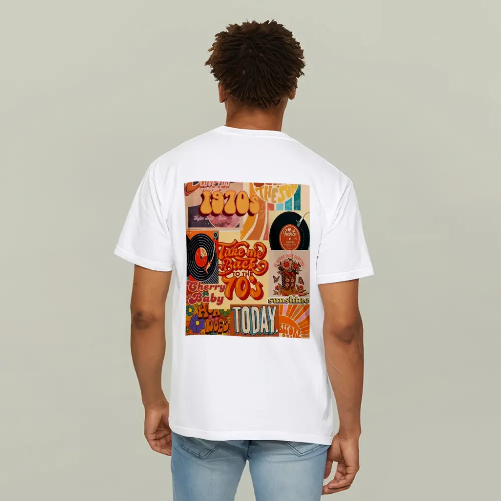 Retro Seventies Groovy Typography Collage Art – T-Shirts