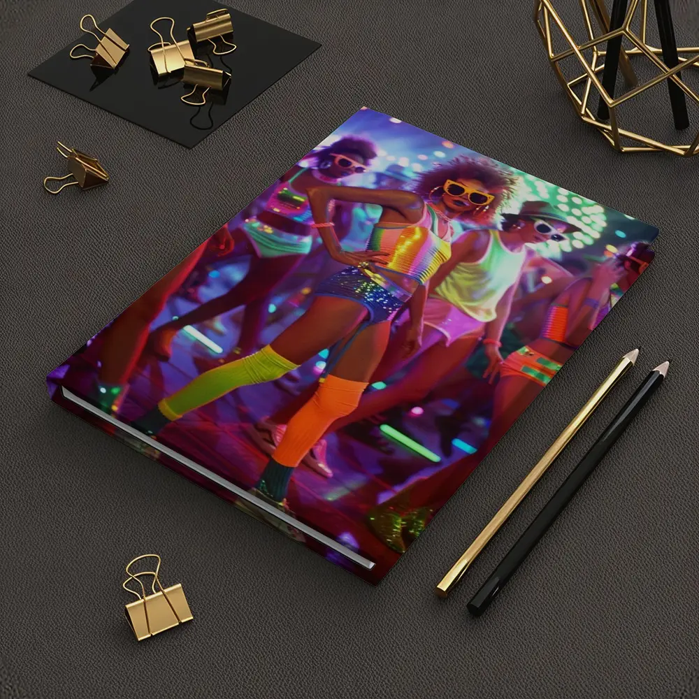 Retro Disco Dancers Neon Dance Floor – Notebooks