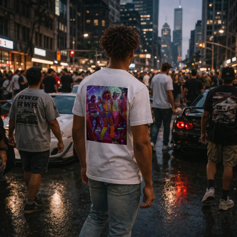 Retro Disco Dancers Neon Dance Floor – T-Shirts