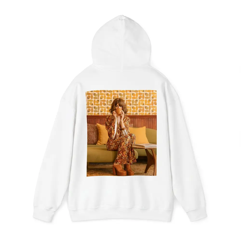 Retro Floral Dress Woman Seventies Interior – Hoodies