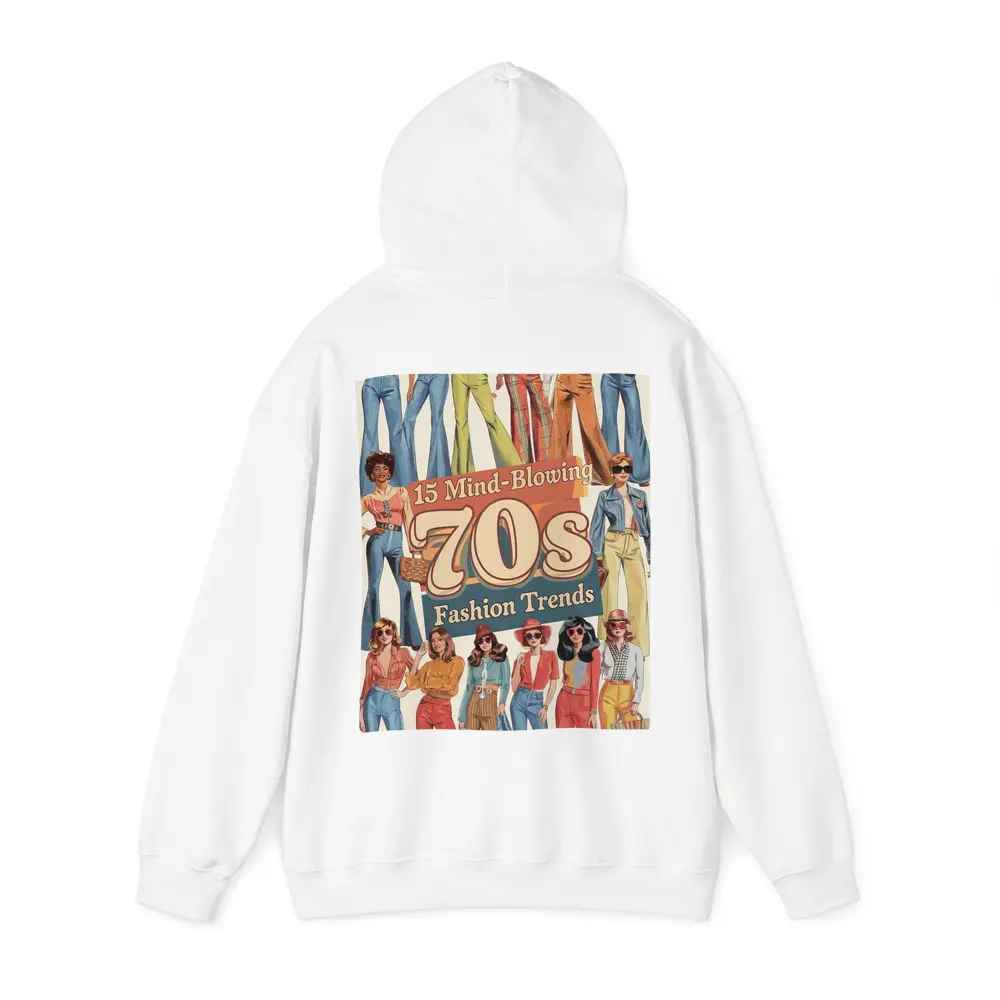 Seventies Fashion Trends Women Retro Illustration – Hoodies
