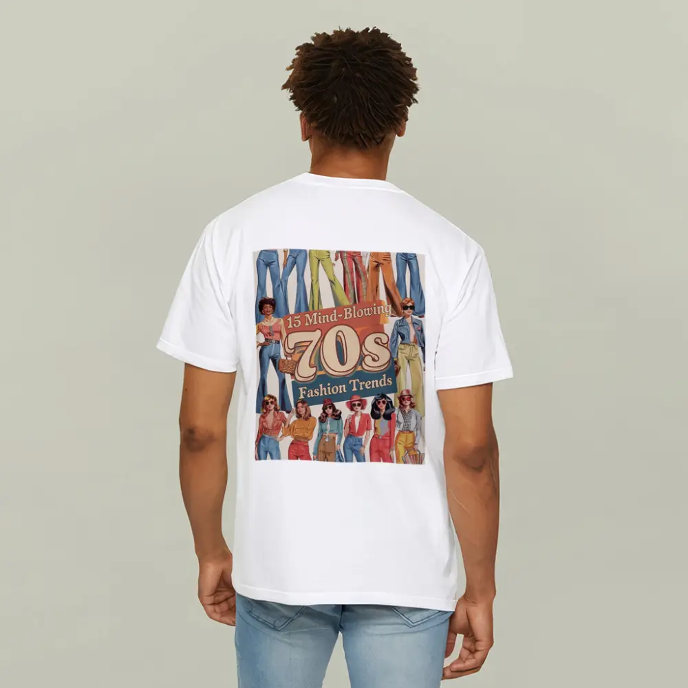 Seventies Fashion Trends Women Retro Illustration – T-Shirts