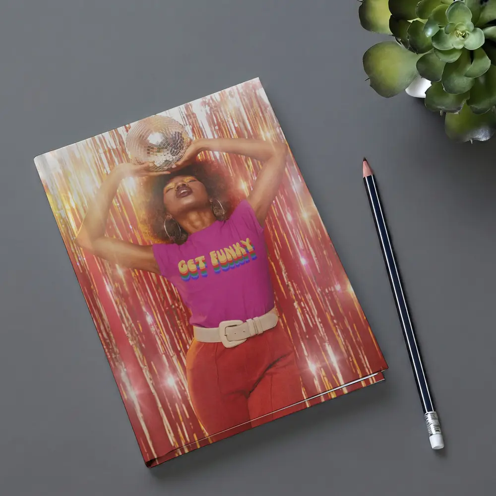Get Funky Retro Disco Ball Purple Shirt – Notebooks