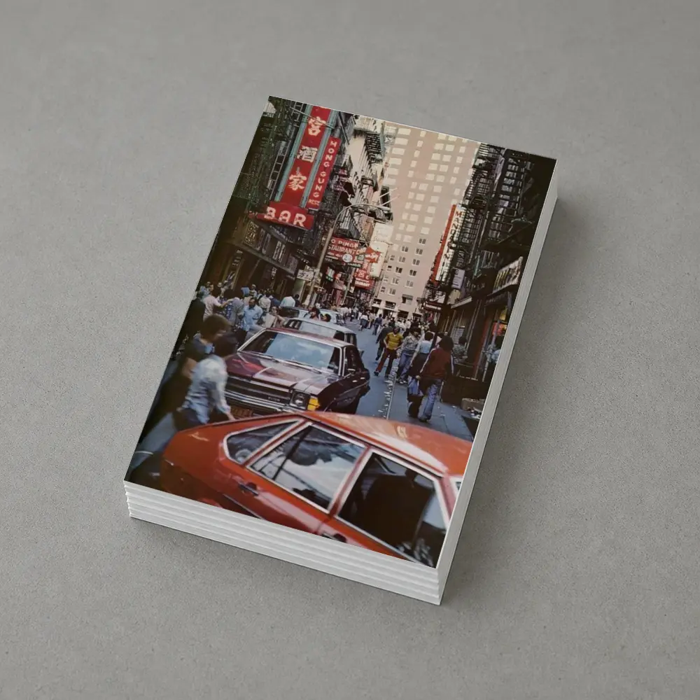 New York Chinatown Busy Street Retro Scene – Postcards