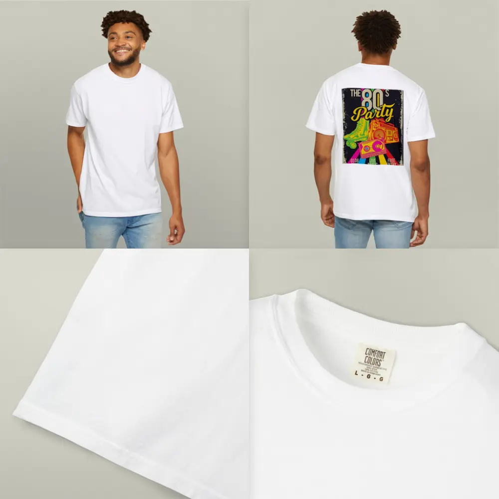 Retro Eighties Party Boombox Roller Skates Art – T-Shirts