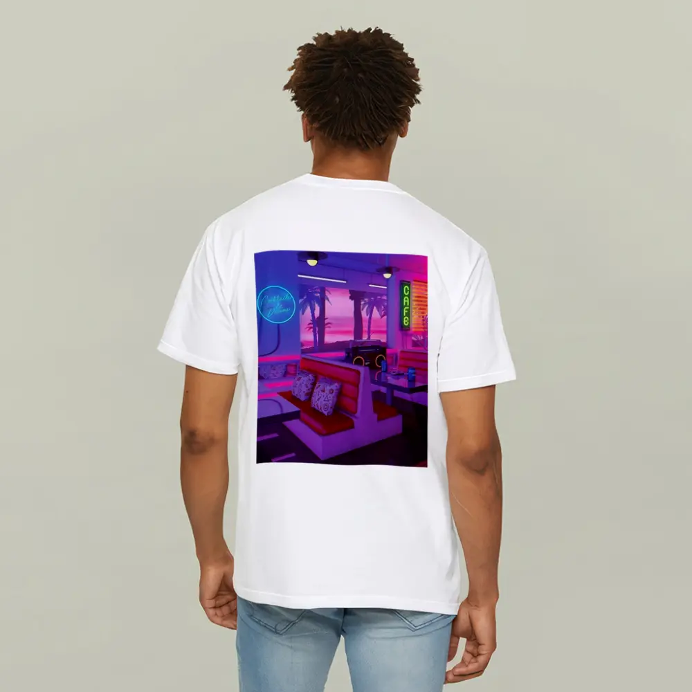 Retro Neon Diner Cafe Synthwave Interior Art – T-Shirts