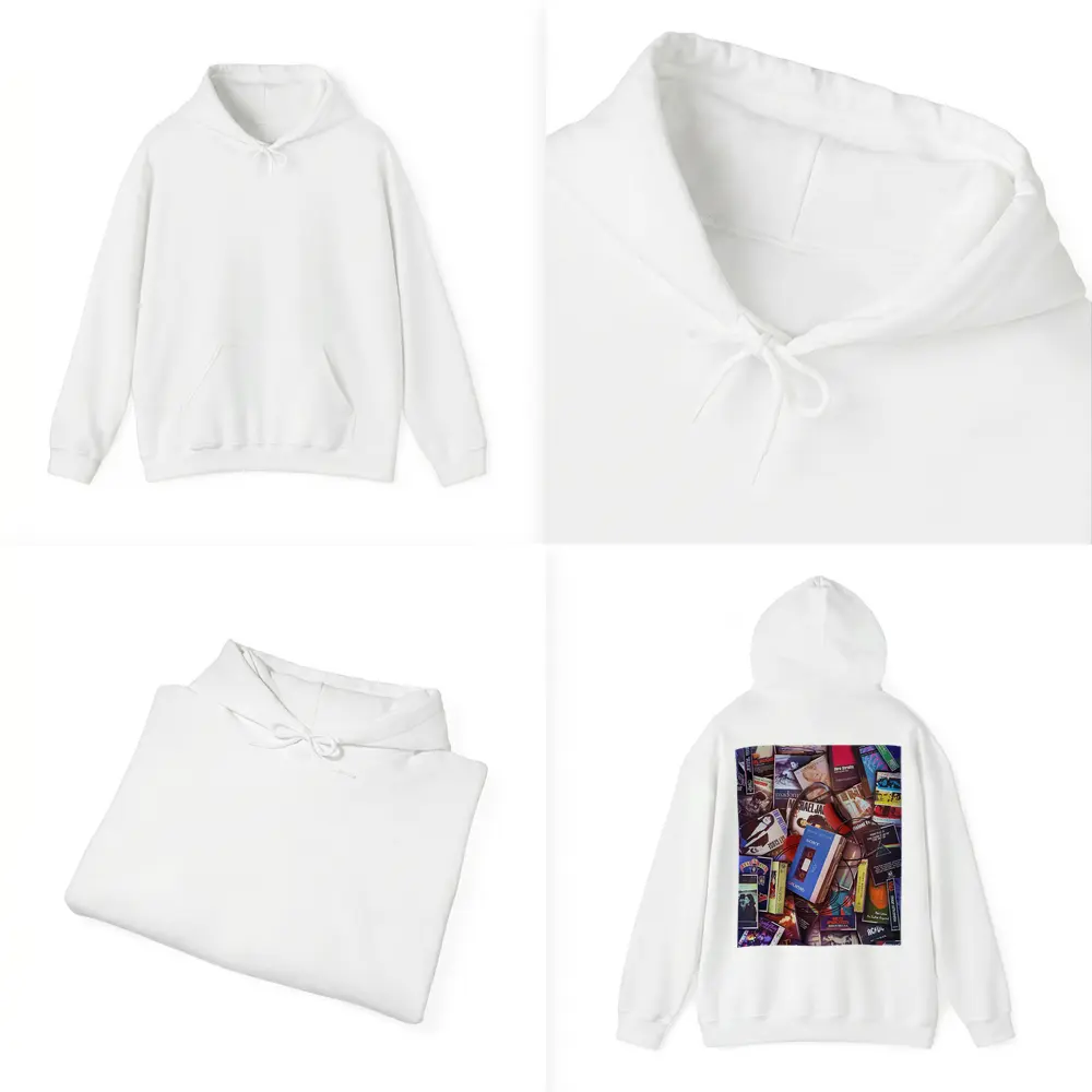 Retro Cassette Tapes Music Collection Flat Lay – Hoodies