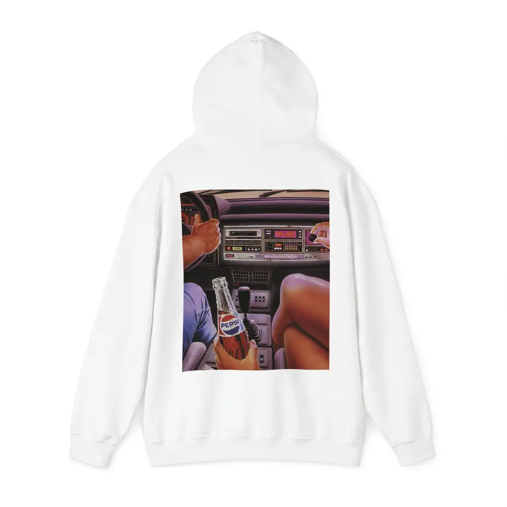 Retro Eighties Car Interior Pepsi Illustration – Hoodies