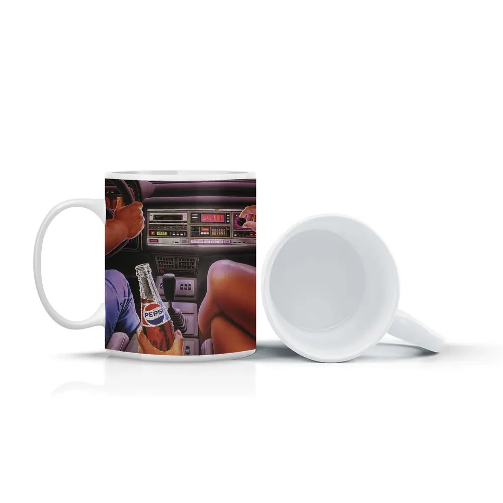 Retro Eighties Car Interior Pepsi Illustration – Mugs