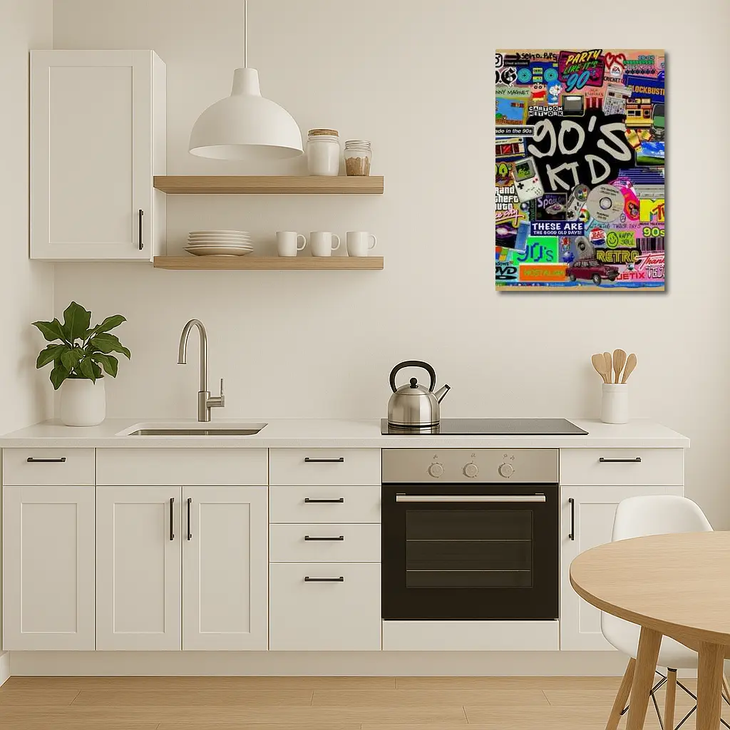 Nineties Kid Retro Nostalgia Collage Art – Wall Art
