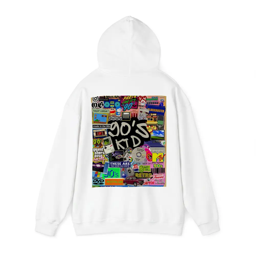 Nineties Kid Retro Nostalgia Collage Art – Hoodies