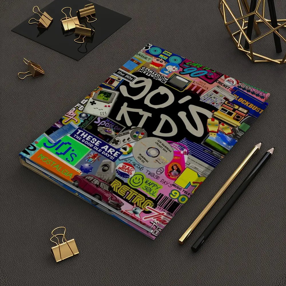 Nineties Kid Retro Nostalgia Collage Art – Notebooks