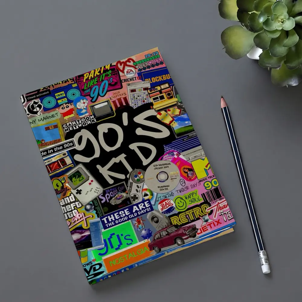 Nineties Kid Retro Nostalgia Collage Art – Notebooks